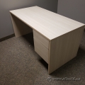 Pale Blonde Straight Desk w/ Drawer Storage 60" x 30"